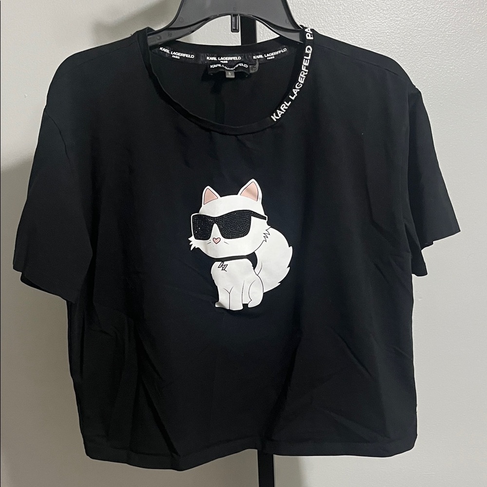Karl Lagerfeld Paris Ikon Choupette t shirt sz Large nwot women’s shirt #816